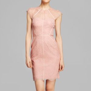 ML Monique Lhuillier Cap Sleeve Dress